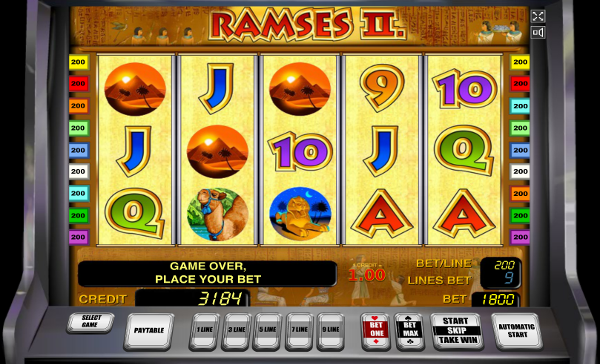 Игровой автомат Ramses 2 - найди спрятанные сокровища Древнего Египта в казино Вулкан